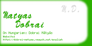 matyas dobrai business card