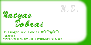 matyas dobrai business card